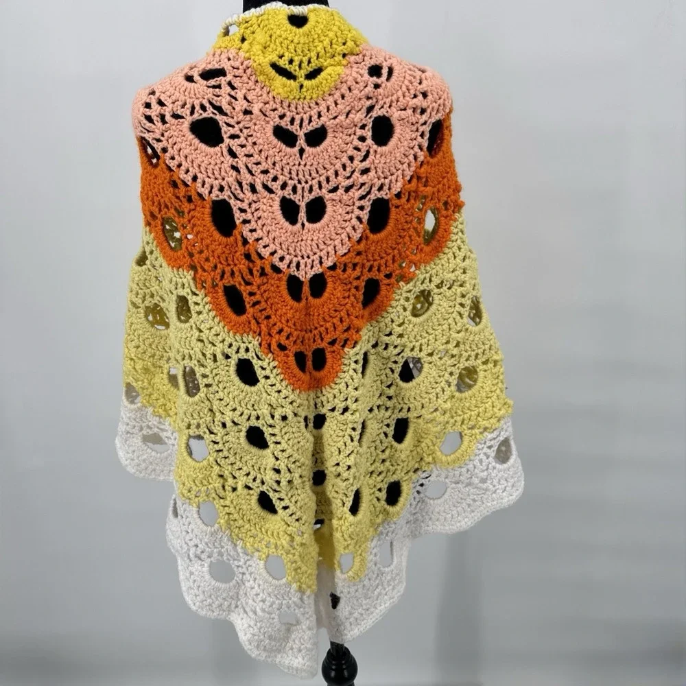 NJ Sharing Network‎ Wrapped In Love Crochet Shawl Handmade Fall Grandma